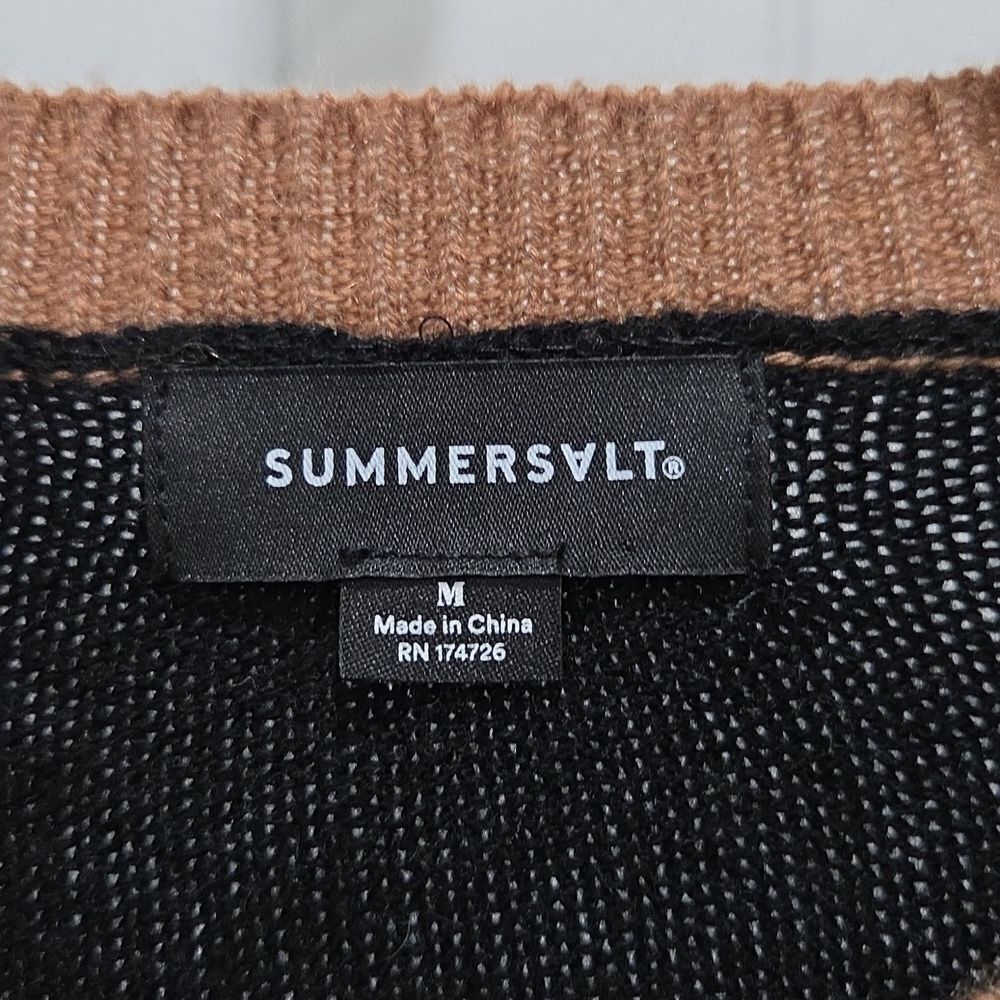 Summersalt The Luxe Cashmere Blend Button Crewneck Medium| - Picture 4 of 8